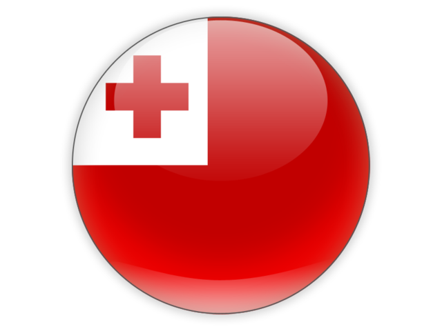 Round icon. Download flag icon of Tonga at PNG format