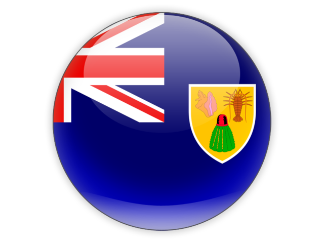 Round icon. Download flag icon of Turks and Caicos Islands at PNG format