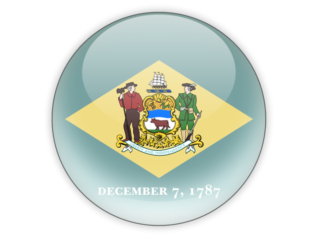 Round icon. Download flag icon of Delaware