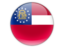 Flag of state of Georgia. Round icon. Download icon