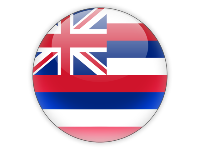 Round icon. Download flag icon of Hawaii