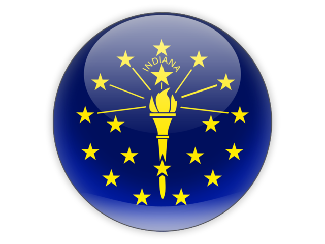 Round icon. Download flag icon of Indiana