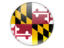Flag of state of Maryland. Round icon. Download icon