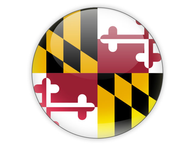 Round icon. Download flag icon of Maryland