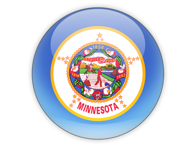 Round icon. Download flag icon of Minnesota
