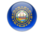 Flag of state of New Hampshire. Round icon. Download icon