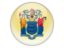 Flag of state of New Jersey. Round icon. Download icon