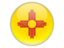 Flag of state of New Mexico. Round icon. Download icon