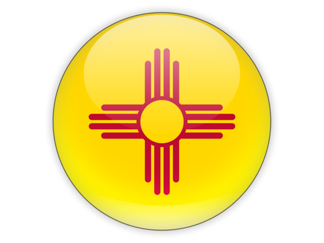 Round icon. Download flag icon of New Mexico