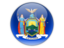 Flag of state of New York. Round icon. Download icon