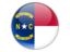 Flag of state of North Carolina. Round icon. Download icon