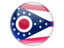 Flag of state of Ohio. Round icon. Download icon