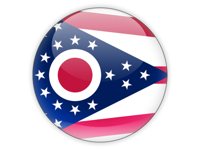 Round icon. Download flag icon of Ohio