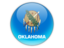 Flag of state of Oklahoma. Round icon. Download icon