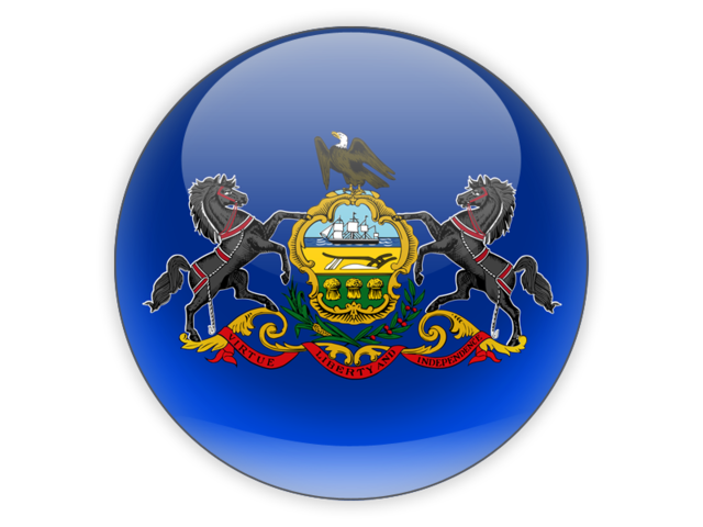 Round icon. Download flag icon of Pennsylvania