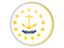 Flag of state of Rhode Island. Round icon. Download icon