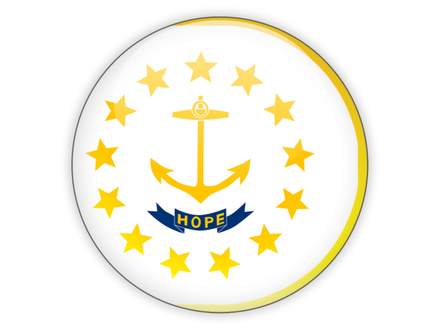 Round icon. Download flag icon of Rhode Island
