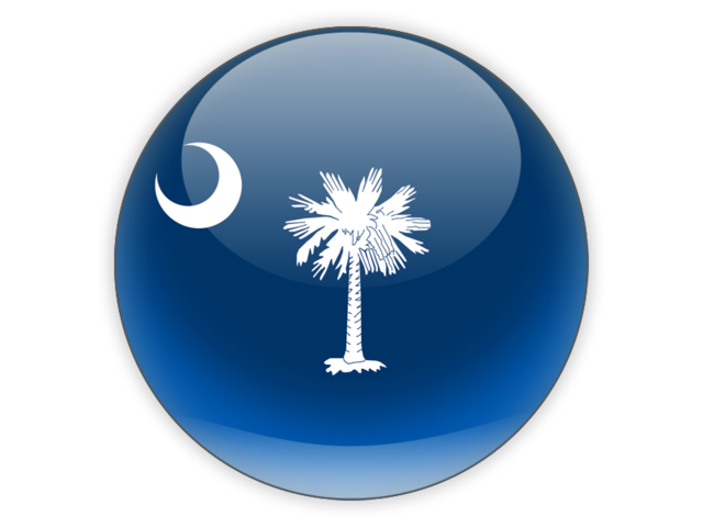 Round icon. Download flag icon of South Carolina