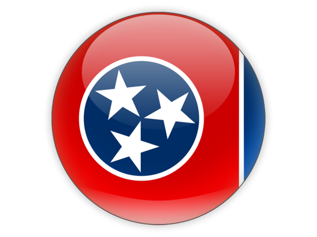 Round icon. Download flag icon of Tennessee