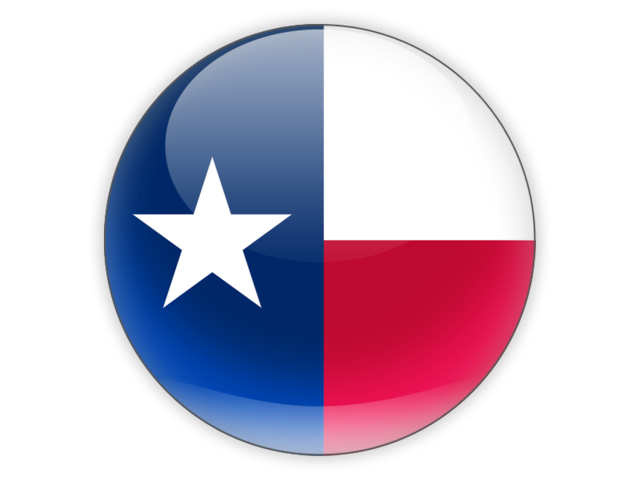 Round icon. Download flag icon of Texas