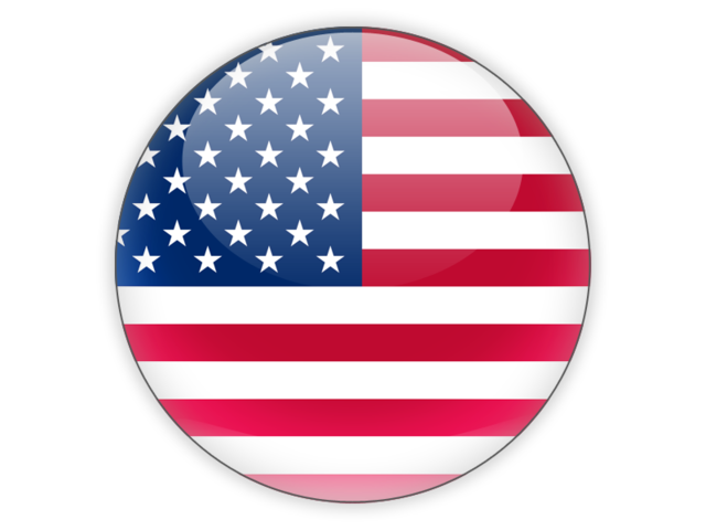 Round icon. Illustration of flag of United States of America