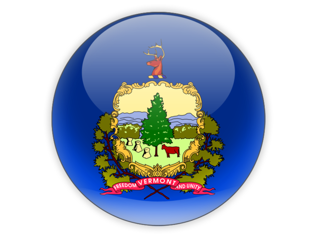 Round icon. Download flag icon of Vermont