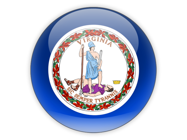 Round icon. Download flag icon of Virginia