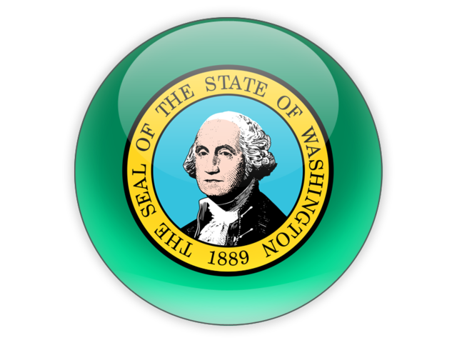 Round icon. Download flag icon of Washington