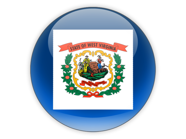 Round icon. Download flag icon of West Virginia