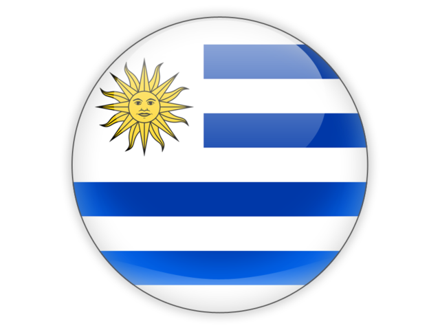 Round icon. Download flag icon of Uruguay at PNG format