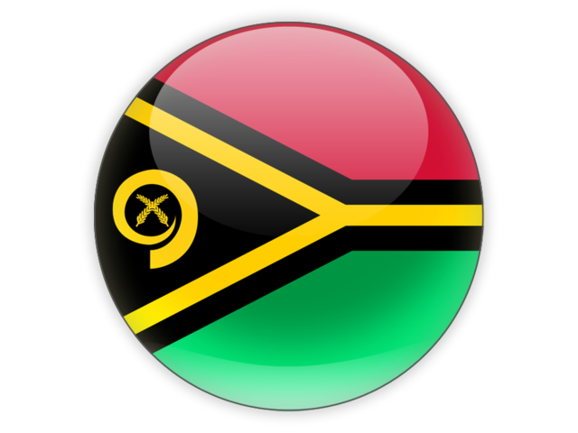 Round icon. Download flag icon of Vanuatu at PNG format