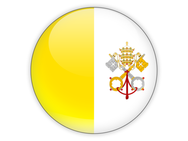 Round icon. Download flag icon of Vatican City at PNG format