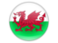 Wales. Round icon. Download icon.