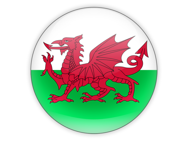 Round icon. Download flag icon of Wales at PNG format