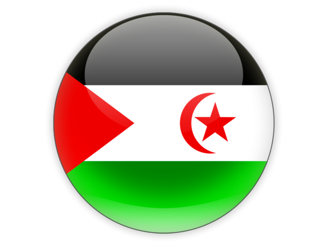 Круглая иконка. Скачать флаг. Западная Сахара