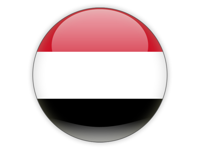 Round icon. Download flag icon of Yemen at PNG format