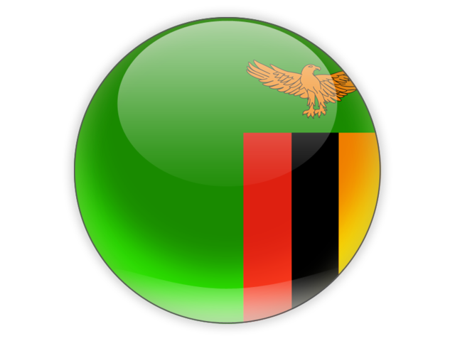 Round icon. Download flag icon of Zambia at PNG format