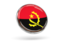 Angola. Round icon with metal frame. Download icon.