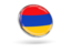 Armenia. Round icon with metal frame. Download icon.