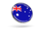 Australia. Round icon with metal frame. Download icon.