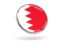 Bahrain. Round icon with metal frame. Download icon.