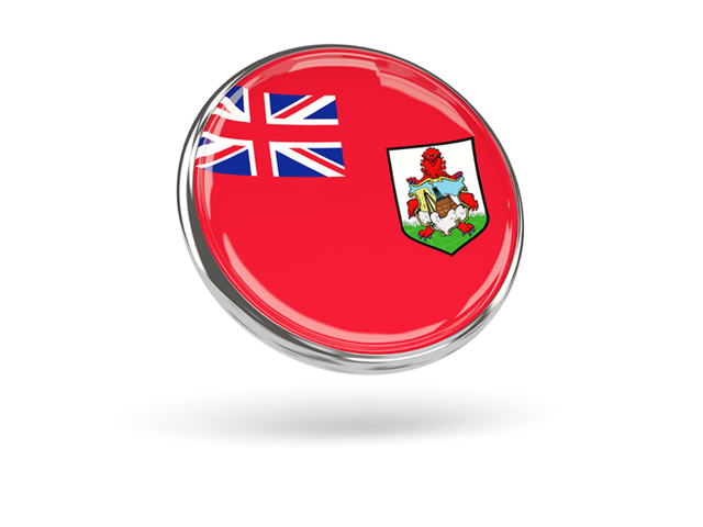 Round icon with metal frame. Download flag icon of Bermuda at PNG format