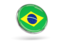 Brazil. Round icon with metal frame. Download icon.