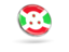 Burundi. Round icon with metal frame. Download icon.