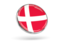 Denmark. Round icon with metal frame. Download icon.