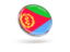 Eritrea. Round icon with metal frame. Download icon.