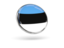 Estonia. Round icon with metal frame. Download icon.