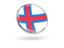 Faroe Islands. Round icon with metal frame. Download icon.