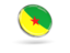 French Guiana. Round icon with metal frame. Download icon.
