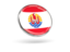 Французская Полинезия. Круглая иконка с металлической рамкой. Скачать иллюстрацию.